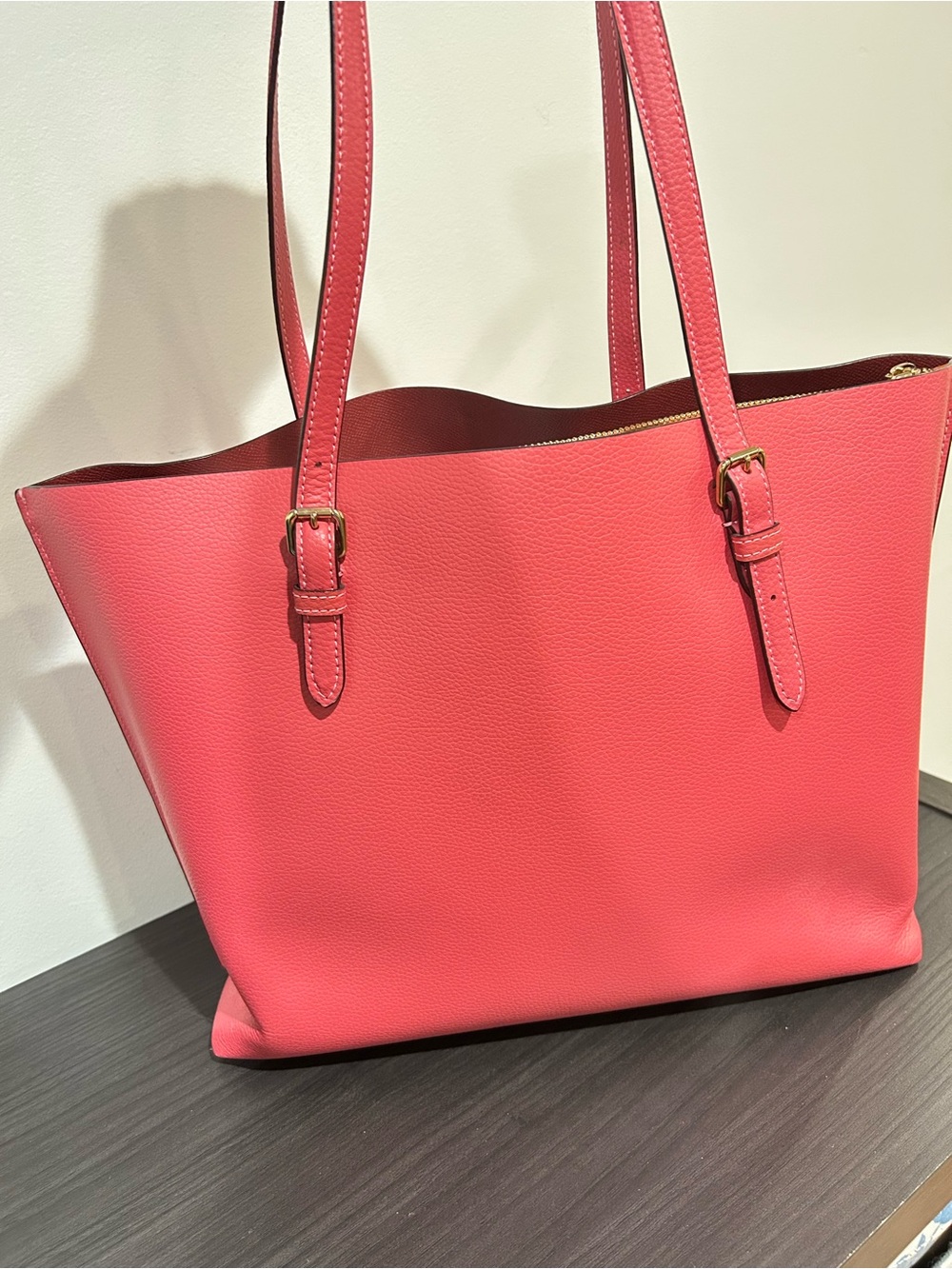 Coach Mollie Tote Bag in Pink , Like New - Picture 3 of 13